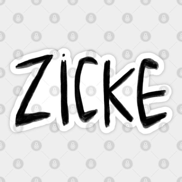 German, Zicke Sticker by badlydrawnbabe